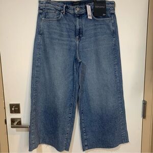 Banana Republic NWT 31P High Rise Wide-Leg Crop Blue Denim Jeans